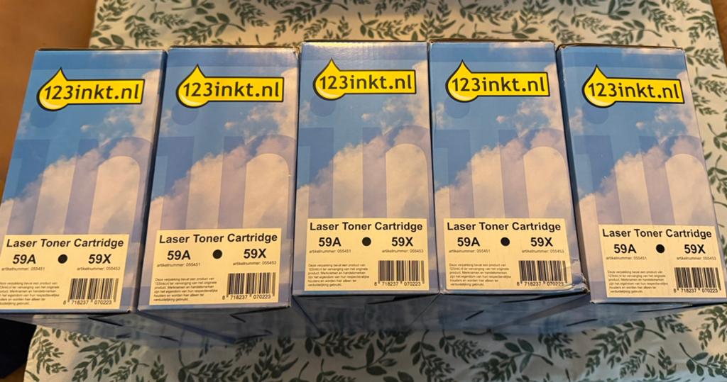 5x nieuwe 123Inkt 59A Toner Cartridge’s, Computers en Software, Printerbenodigdheden, Ophalen of Verzenden, Nieuw, Toner