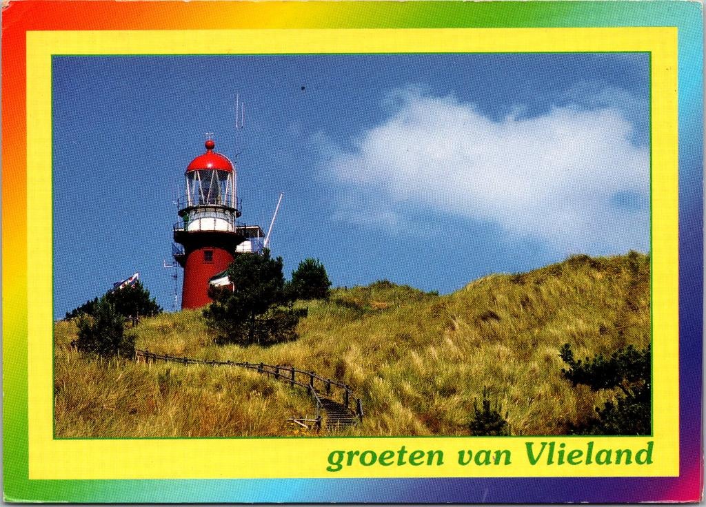 Vuurtorens Vlieland - 4 ansichtkaarten, Verzenden, 1980 tot heden, Gelopen, Waddeneilanden