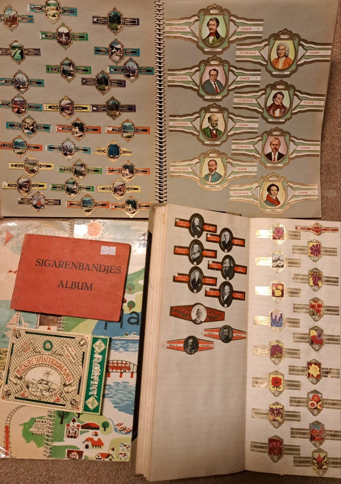 Grote collectie sigarenbandjes met albums en dozen, Verzamelen, Ophalen of Verzenden, Gebruikt