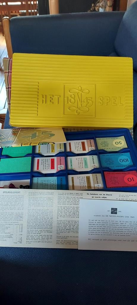 Het 1845 Spel - Vintage Bordspel, Vijf spelers of meer, Ophalen of Verzenden, Gebruikt, De Nederlanden van 1845