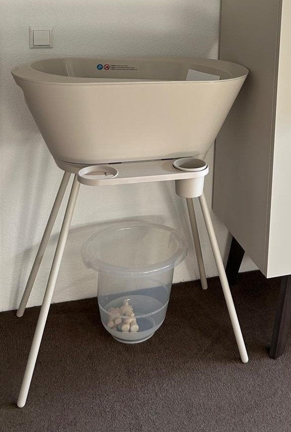 Complete We-Too badset Oatmeal incl zitje & tray, Kinderen en Baby's, Zo goed als nieuw, Badje, Standaard, Ophalen