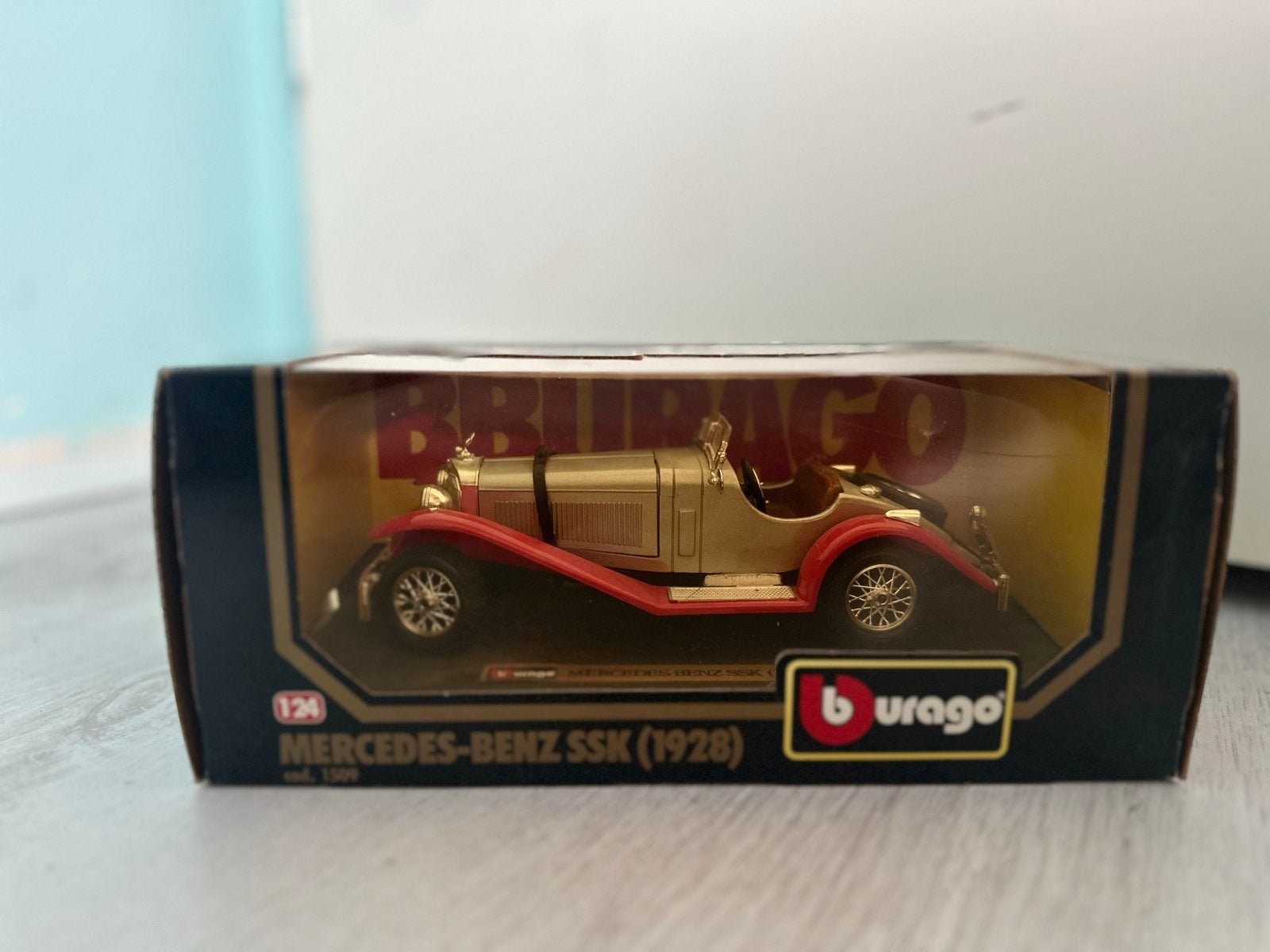 Burago Mercedes-Benz SSK (1928) 1:24, Ophalen of Verzenden, Nieuw, Auto, Bburago