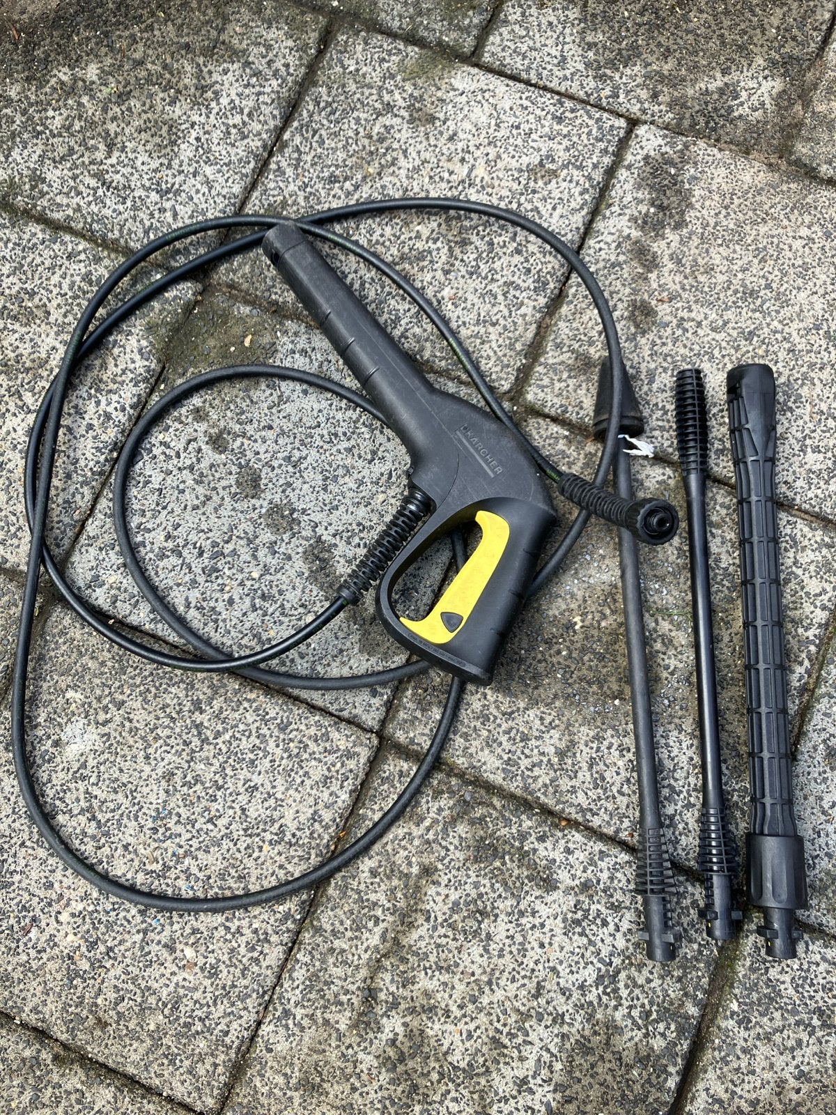 Karcher hogedruk pistool, slang en 2 spuitlansen, Ophalen of Verzenden, Gebruikt