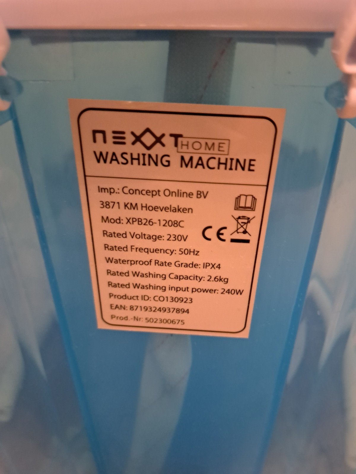 Nextt Home Mini Wasmachine - Compact en Draagbaar, Ophalen