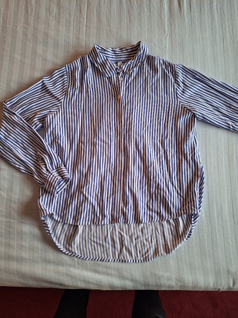 Leuke blouse van merk FB Sister in maat S kleur blauw/wit, Blauw, Ophalen of Verzenden, Zo goed als nieuw, Maat 36 (S)