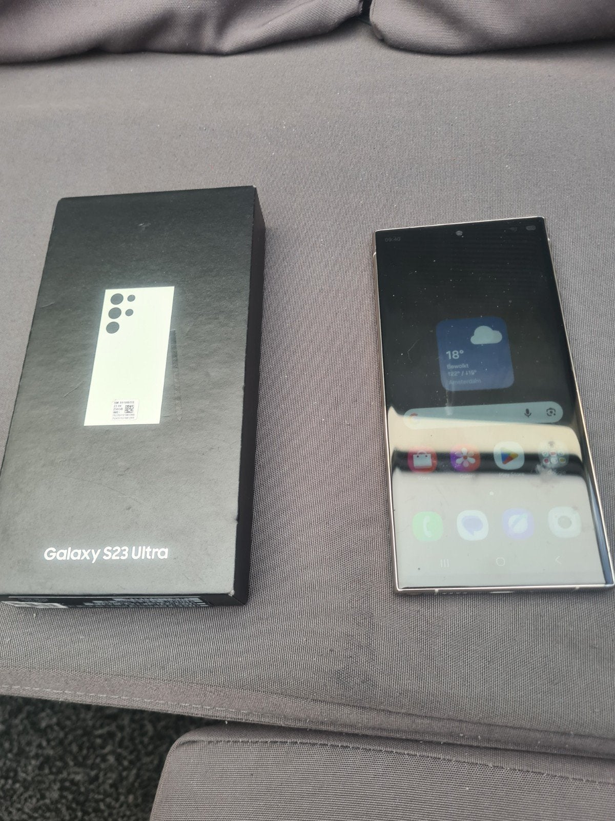 Samsung Galaxy S23 Ultra 256GB, Telecommunicatie, Ophalen, Wit, Touchscreen, Zo goed als nieuw