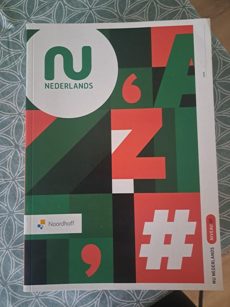 Nu Nederlands Niveau 2F Schoolboek Noordhoff, Ophalen of Verzenden, Gelezen, Overige niveaus, Nederlands