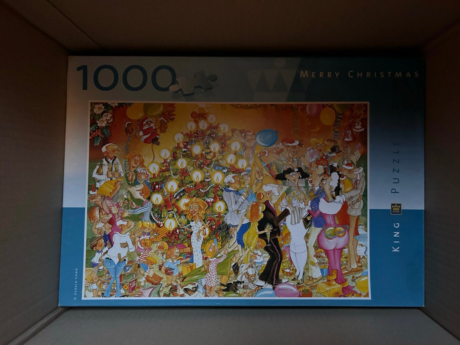 Kerstpuzzel 1000 stukjes., Ophalen of Verzenden, 500 t/m 1500 stukjes, Zo goed als nieuw, Legpuzzel