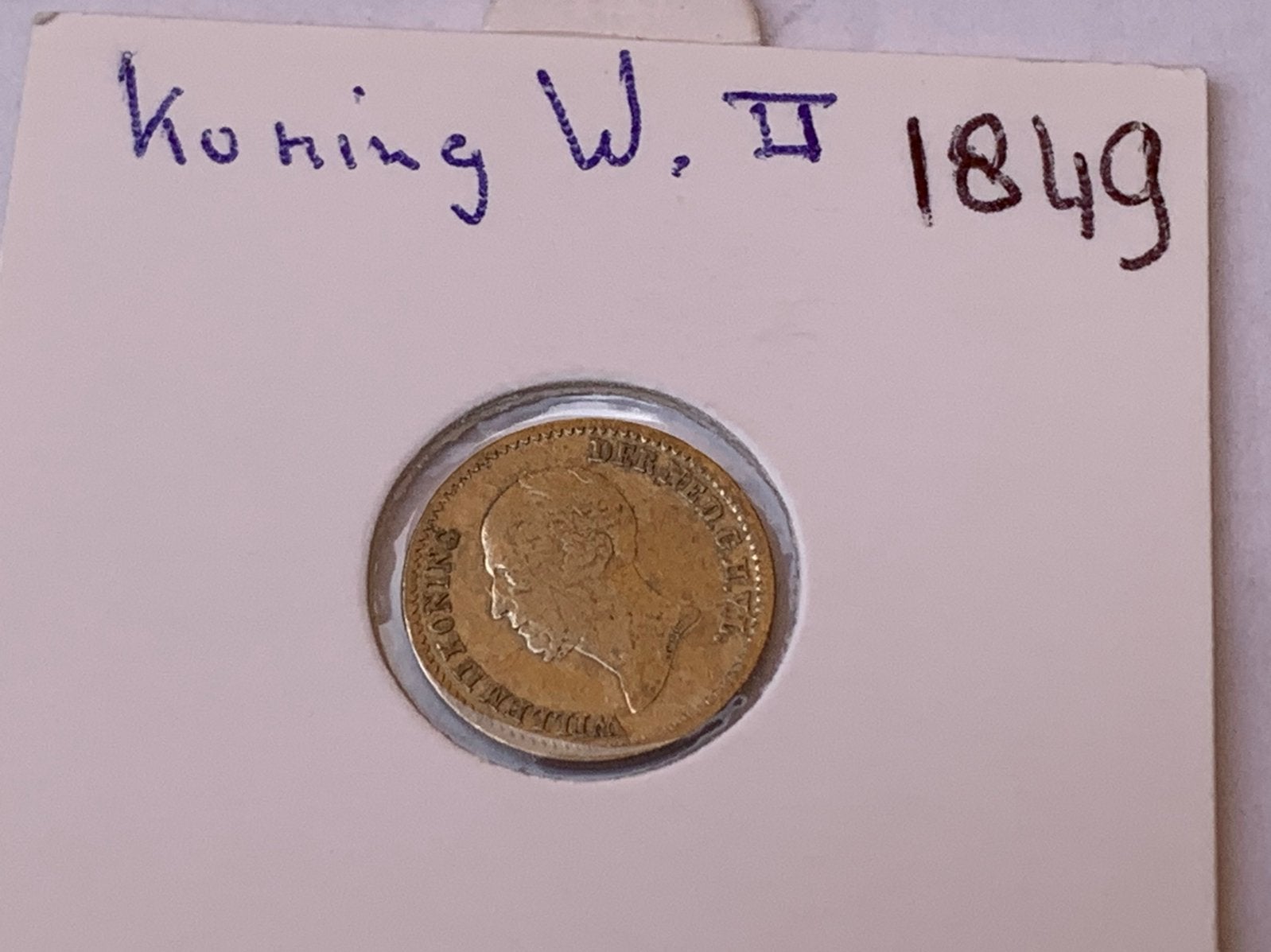 Zilveren 10 cent 1949 willem 2 met punt achter jaartal, Ophalen of Verzenden, 10 cent