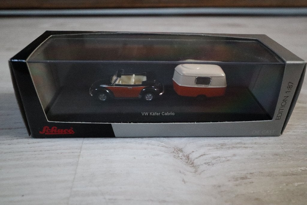 schaal model kevertje met caravan van schuco, Ophalen of Verzenden, Nieuw, Bus of Vrachtwagen, Schuco