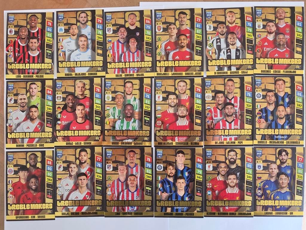 2025 FIFA 365 Adrenalyn XL Treble Makers, Ophalen of Verzenden, Zo goed als nieuw, Meerdere plaatjes