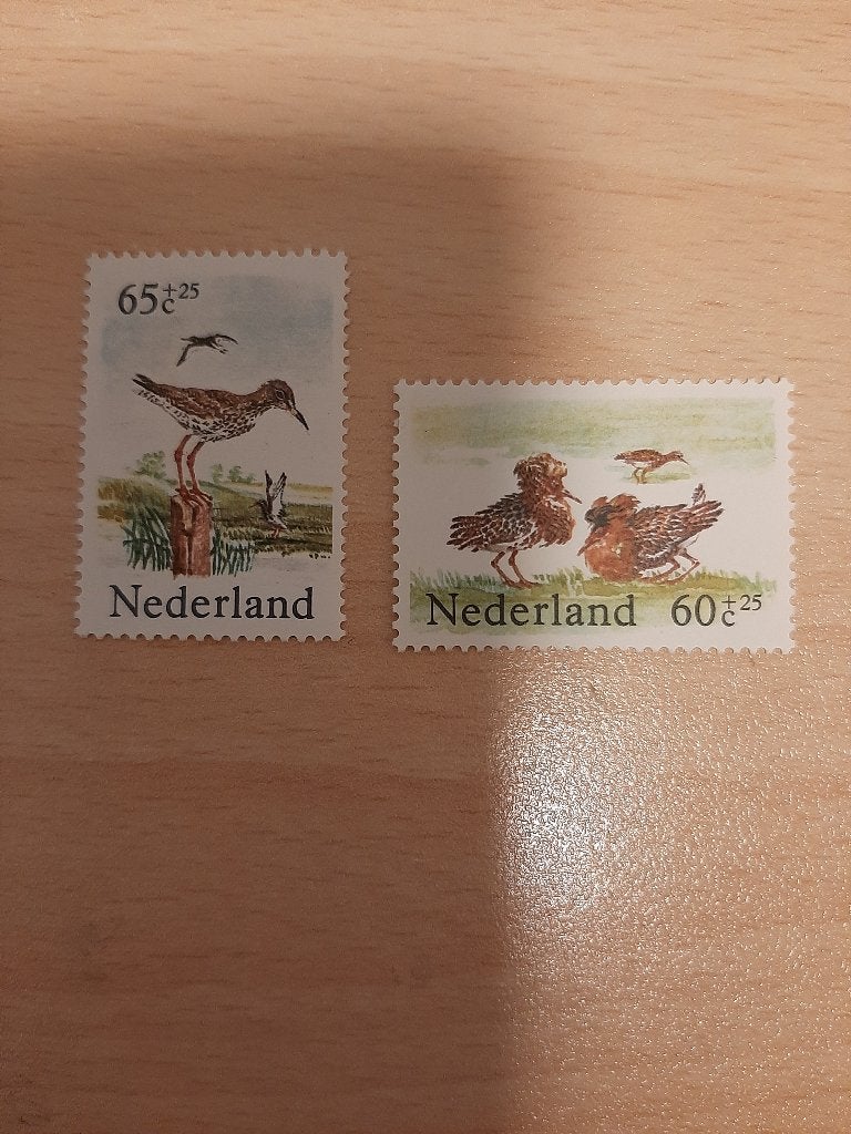 Weidevogels kemphaan, tureluur, Verzenden, Postfris