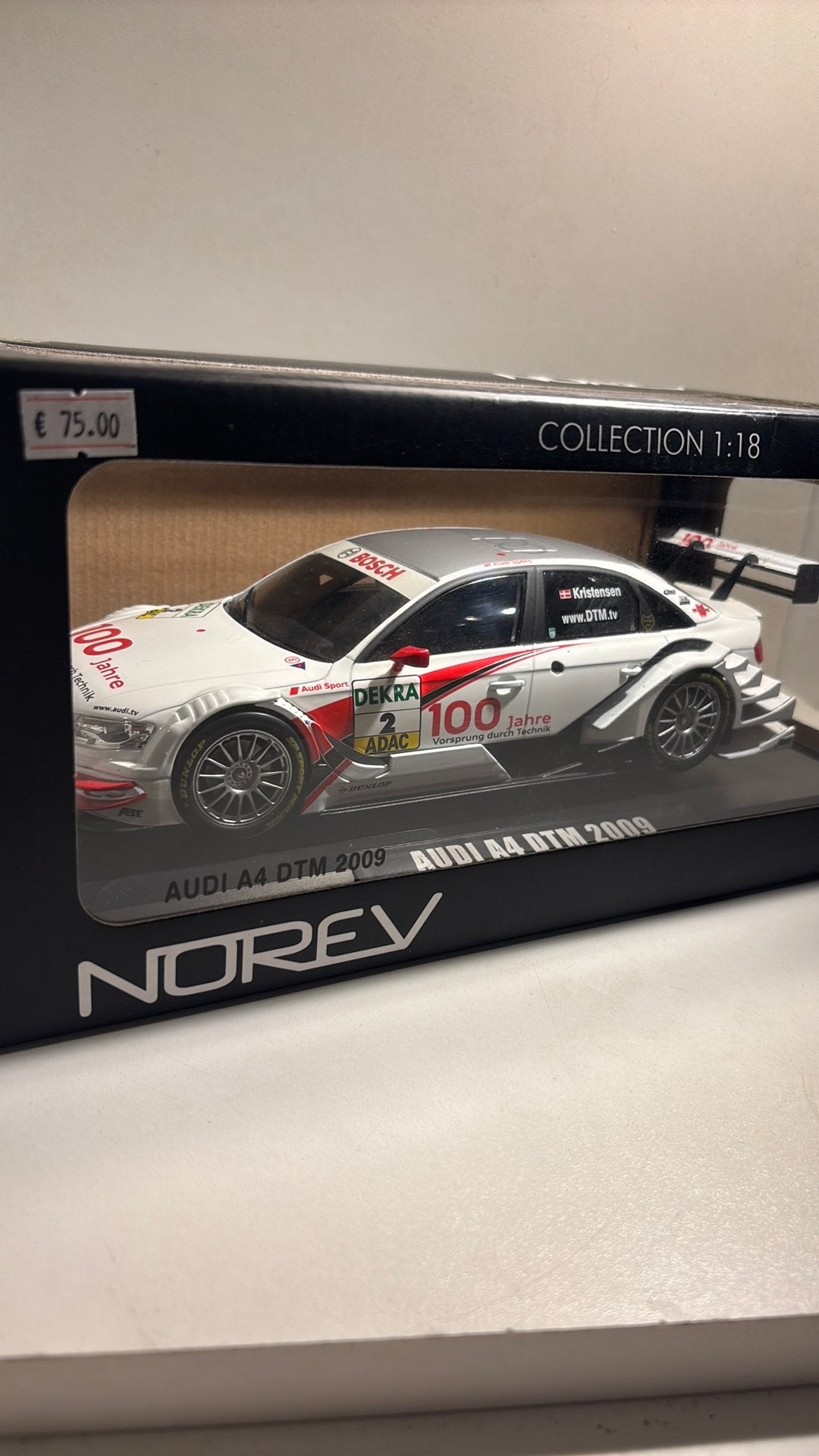 Audi a4 dtm 2009 norev 1.18, Norev, Ophalen of Verzenden, A, A