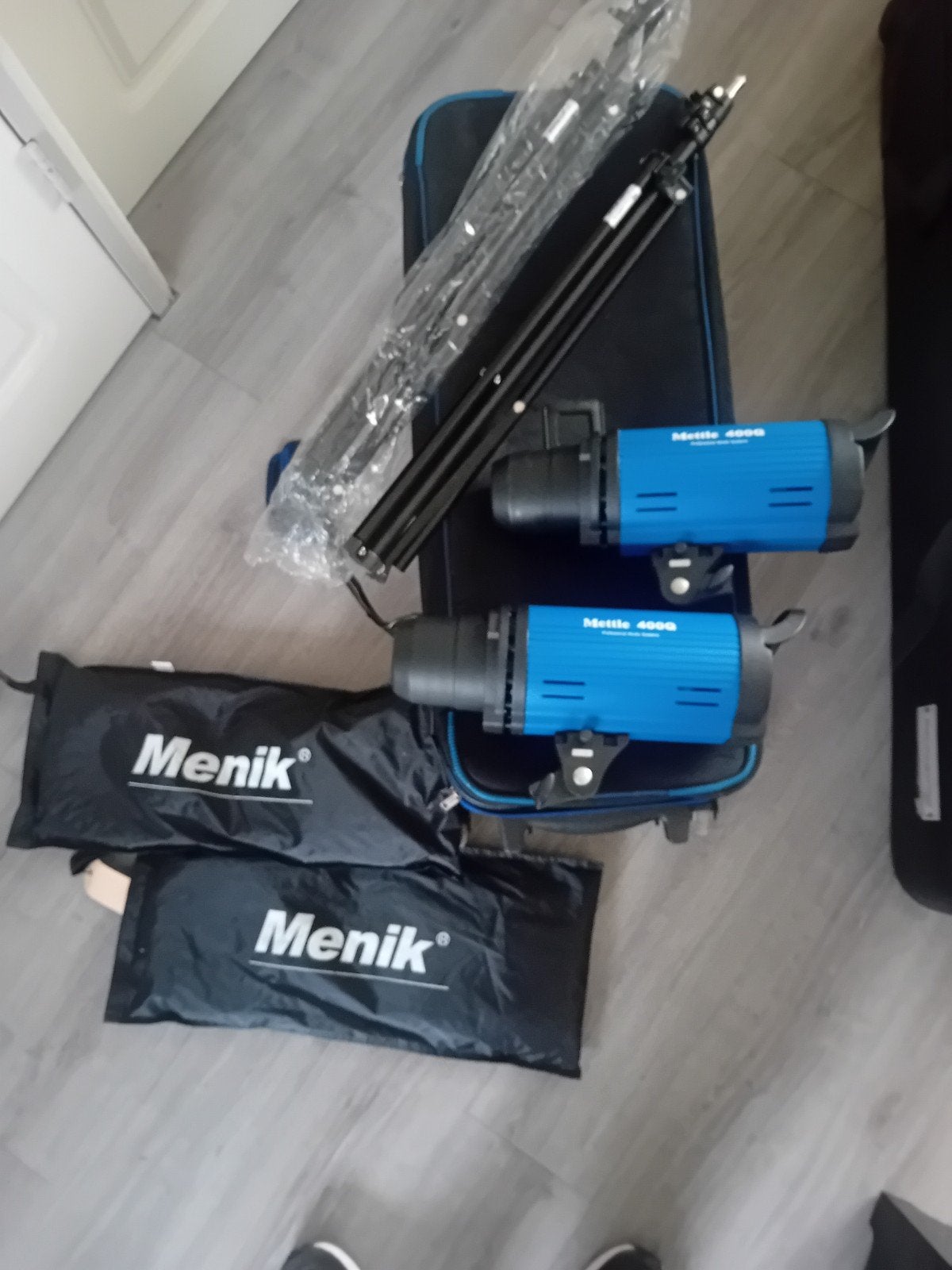 Fotostudio flitsset, 400w zeer compleet. Zie omschrijving., Complete fotostudio, Ophalen of Verzenden, Zo goed als nieuw, Overige merken