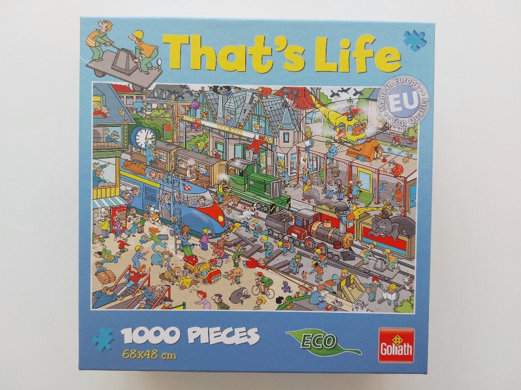 That's Life puzzel Treinstation 999 stukjes, Ophalen of Verzenden, 500 t/m 1500 stukjes, Zo goed als nieuw, Legpuzzel
