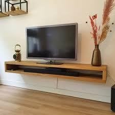 Zwevend TV meubel van Massief 4 cm dik hout !!, Huis en Inrichting, Ophalen, Tijdloos/Modern., 150 tot 200 cm, Nieuw