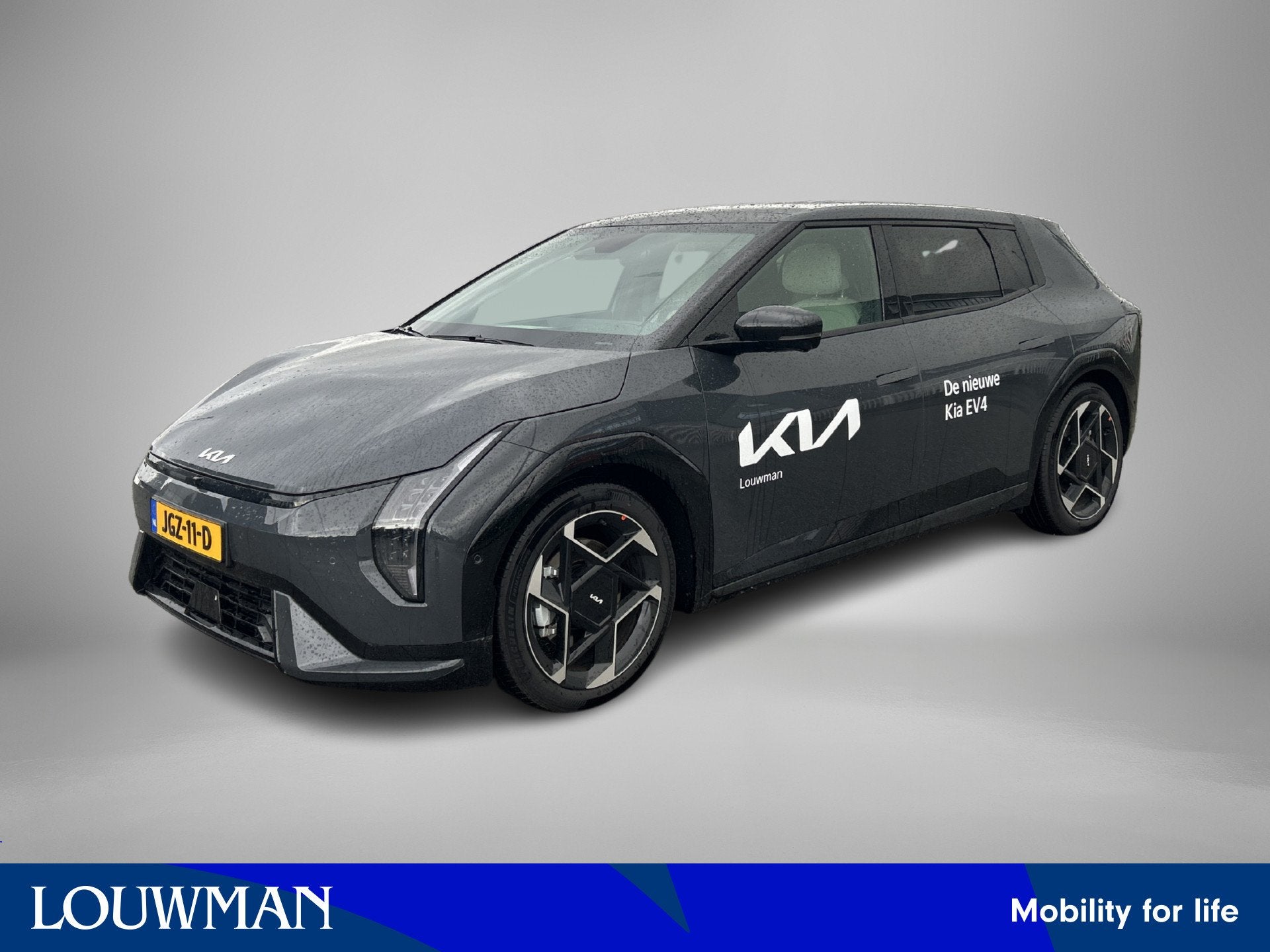 Kia EV4 GT-PlusLine 81.4 kWh | Navigatie | Half-leder | Pano, Auto's, 32 min, Zwart, Adaptive Cruise Control, 204 pk