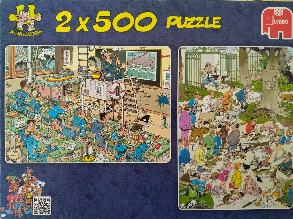 Doos met 2 JvHaasteren puzzels van 500st, Ophalen of Verzenden, 500 t/m 1500 stukjes, Zo goed als nieuw, Legpuzzel
