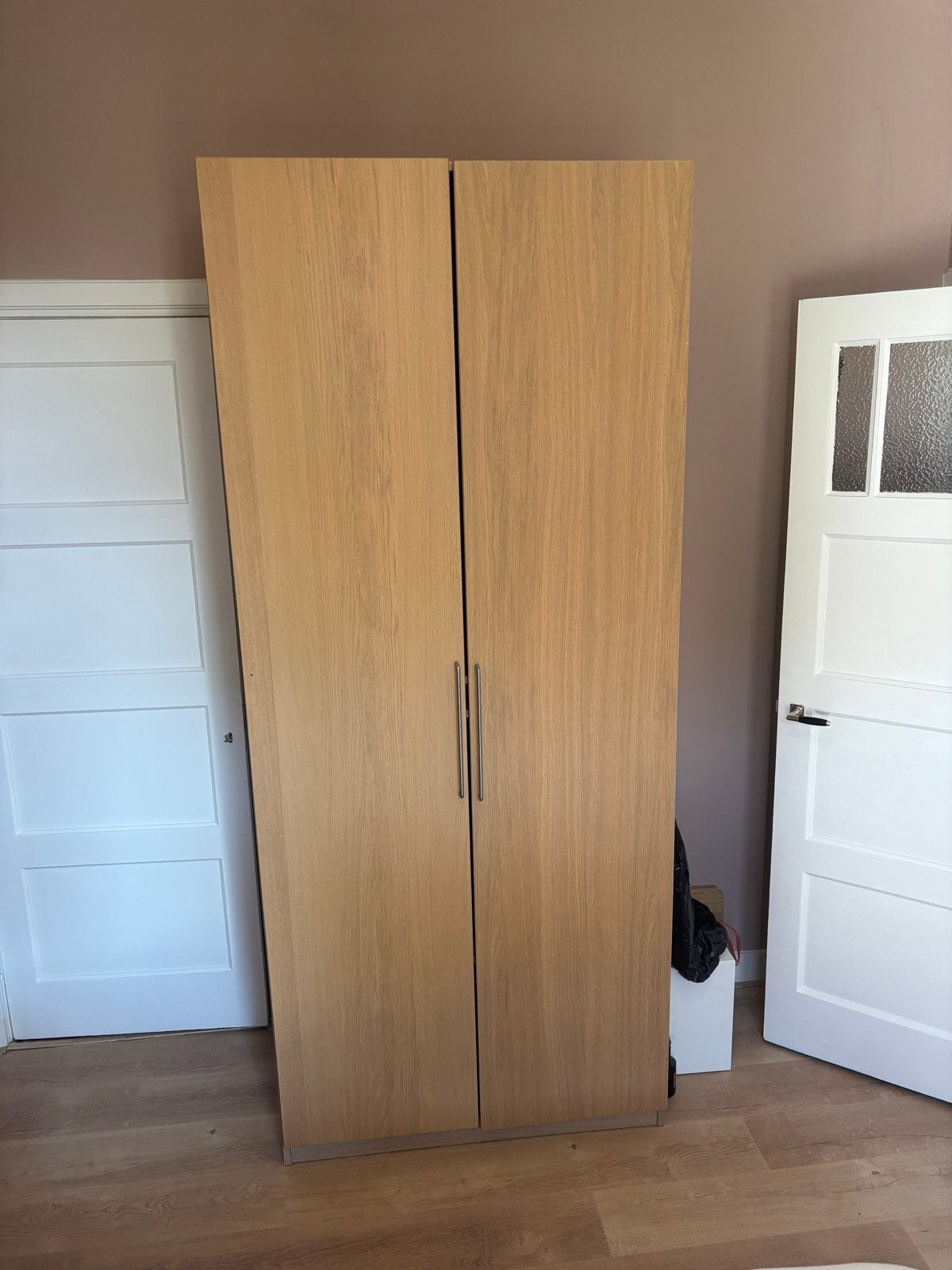 Grote Pax kledingkast, wit gelazuurd eikeneffect, Huis en Inrichting, Kasten | Kledingkasten, Ophalen, 200 cm of meer, 50 tot 100 cm