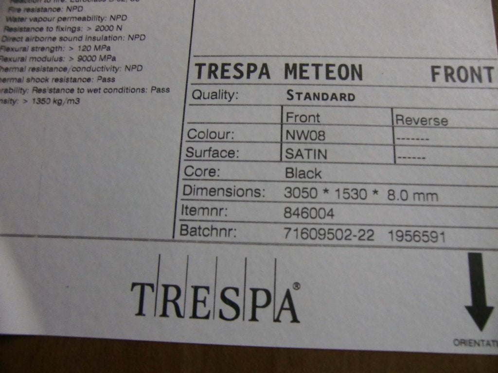 Aantal platen trespa nieuw en nw15  (nr140), Ophalen, Nieuw