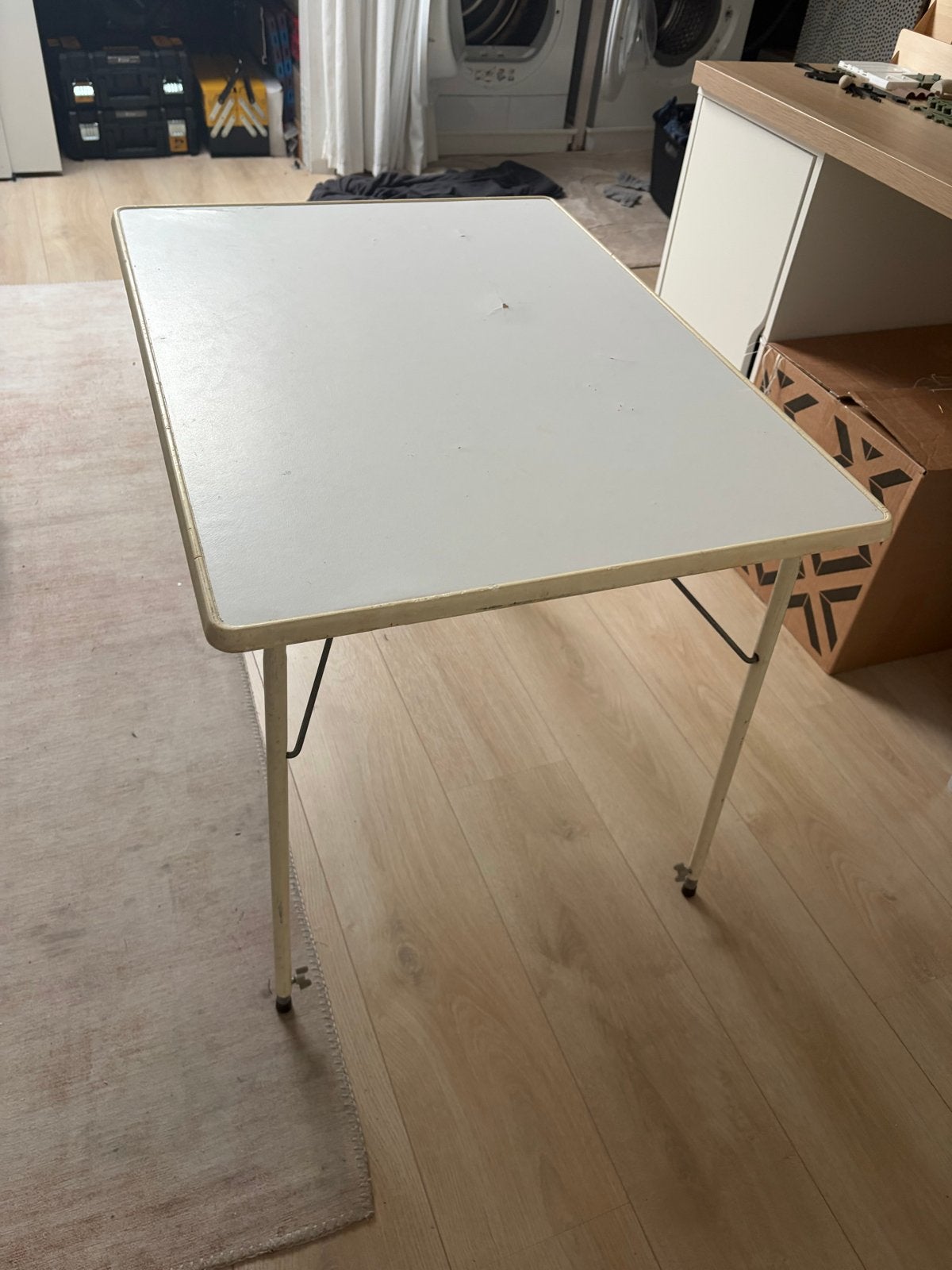 Inklapbare campingtafel 60x80 cm, hoogte verstelbaar, Ophalen, Gebruikt, 75 cm of meer, 60 cm of meer