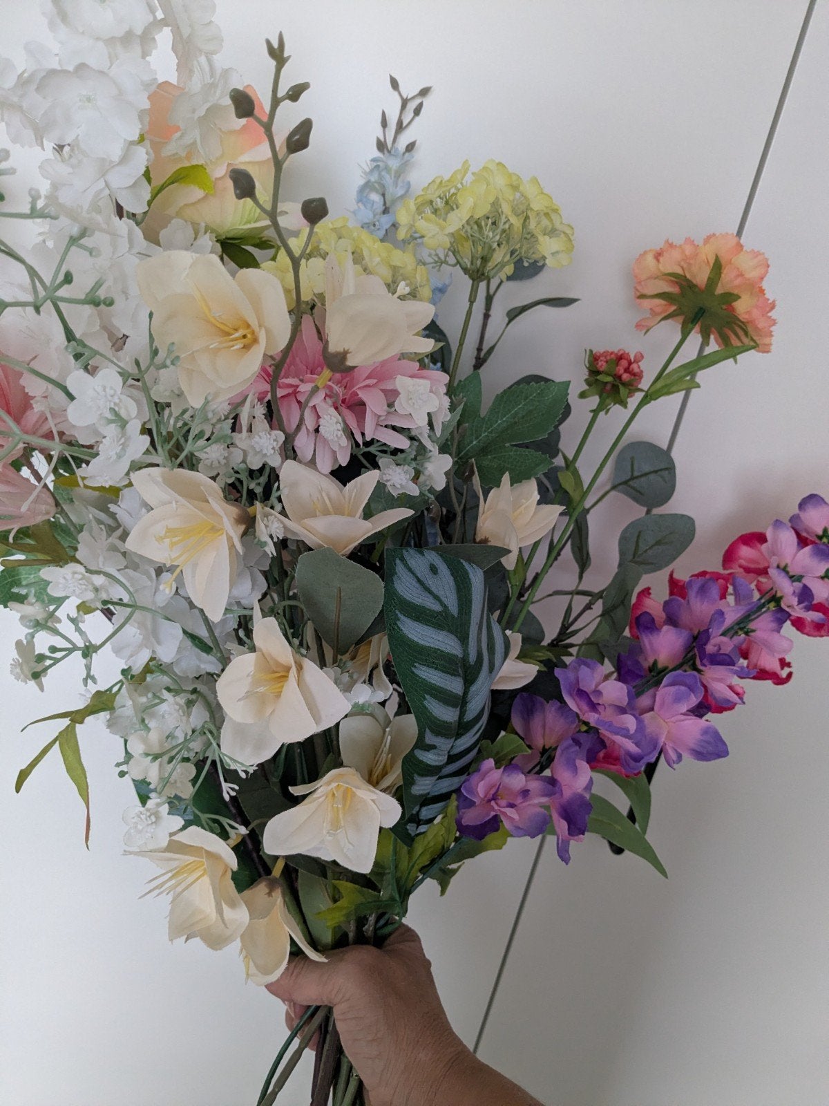 Prachtig Kunstboeket - Diverse Kleuren en Bloemen, Ophalen, Binnen, Textiel, Zo goed als nieuw