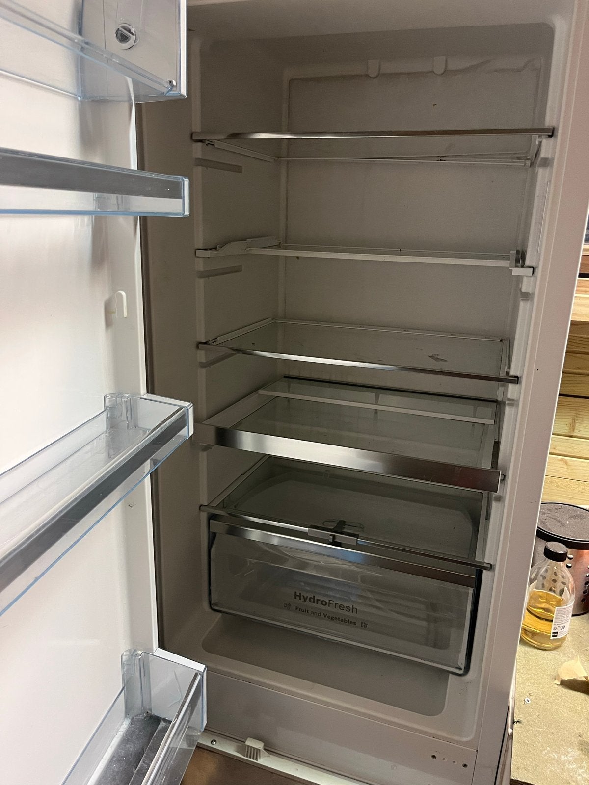 Koelkast vriezer combinatie inbouw, Witgoed en Apparatuur, Koelkasten en IJskasten, Ophalen, Gebruikt, 200 liter of meer, 60 cm of meer