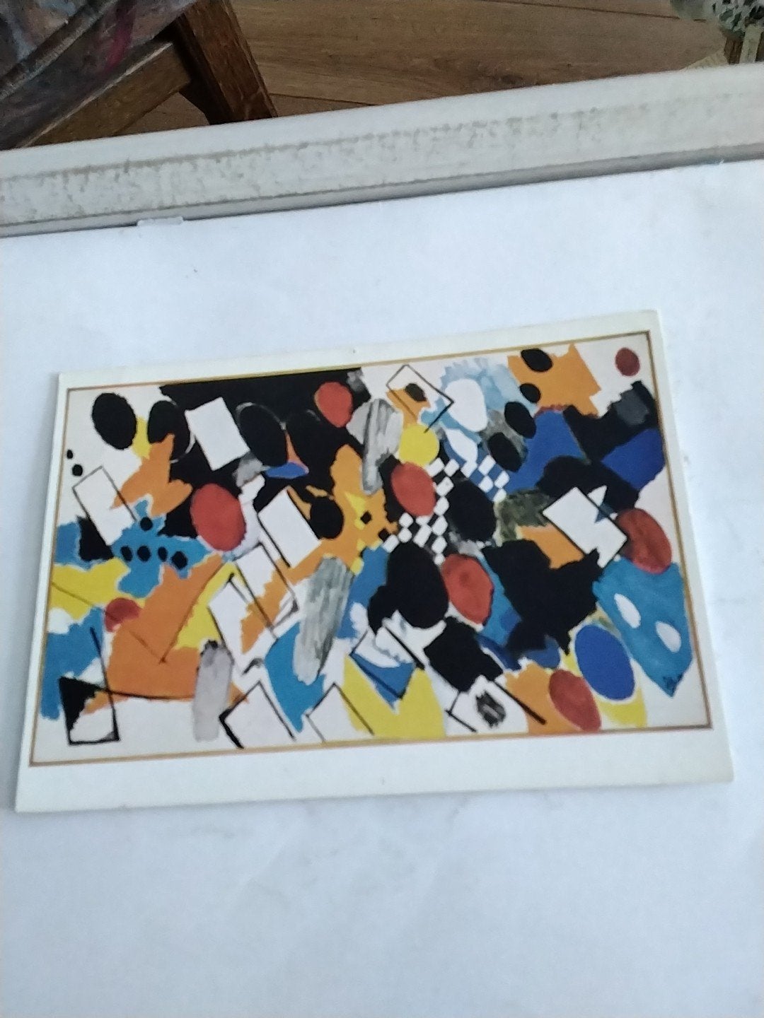 Ansichtkaart Ernst Wilhelm Nay: Black Points (1954), Ophalen of Verzenden, 1940 tot 1960, Ongelopen