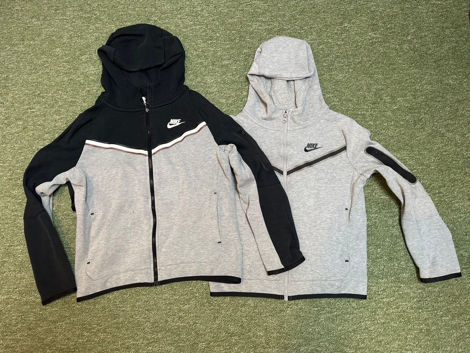 Nike Tech Fleece Grijs Grijs/Zwart Origineel, Ophalen of Verzenden, Zo goed als nieuw, Jongen of Meisje, Trui of Vest