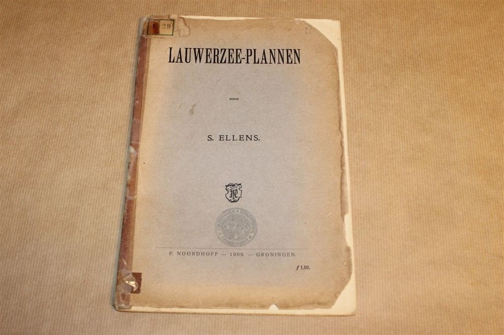 Lauwerzee-plannen — S.H. Ellens — Met Kaarten [1909], Ophalen of Verzenden, Gelezen