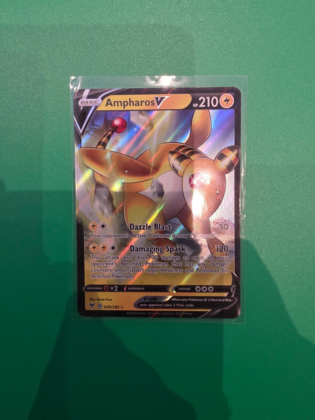 Ampharos V 049/185, Ophalen of Verzenden, Zo goed als nieuw