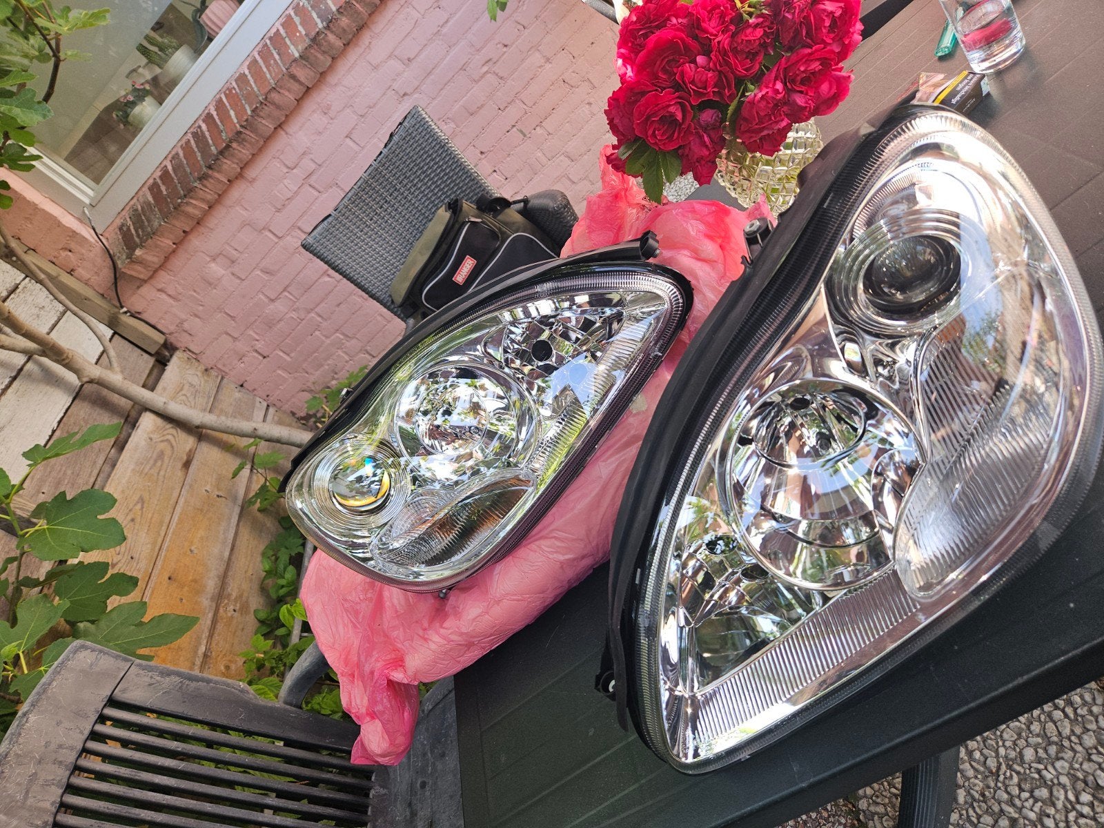 Mercedes w220 s klasse koplampen xenon nieuw chrome OEM, Auto-onderdelen, Verlichting, Ophalen of Verzenden, Nieuw
