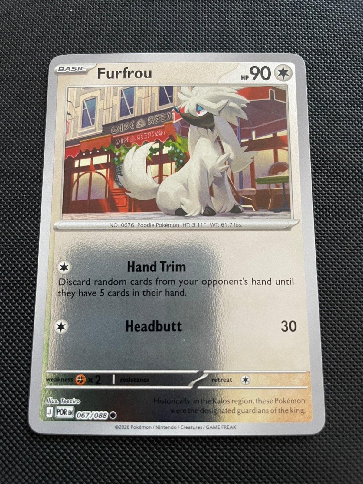 Furfrou 067/088 Reverse Holo Perfect Order Packfresh, Ophalen of Verzenden, Zo goed als nieuw