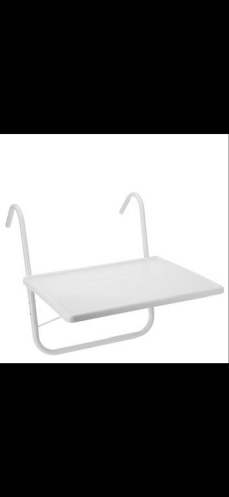 Handige Balkontafel - Wit, Opvouwbaar & Ruimtebesparend, Tuin en Terras, Tuintafels, Nieuw, Rechthoekig, Metaal, Ophalen of Verzenden