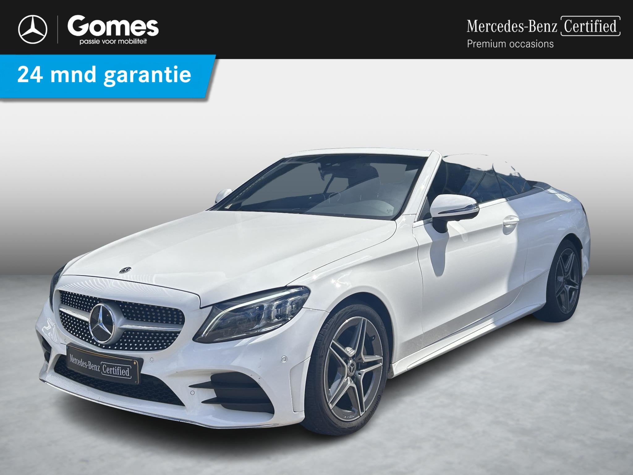 Mercedes-Benz C-klasse Cabrio 180 Premium Pack | Stoelventil, Auto diversen, Automaat, 1497 cc, Cabriolet, Wit