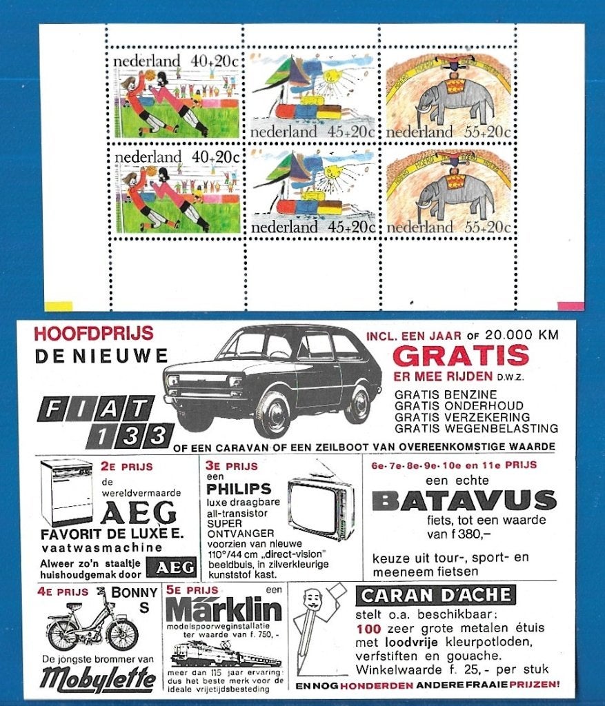 Kinderpostzegels aktie 1976 - NVPH 1107 Kindertekeningen, Postzegels en Munten, Postzegels | Nederland, Verzenden, Na 1940, Postfris