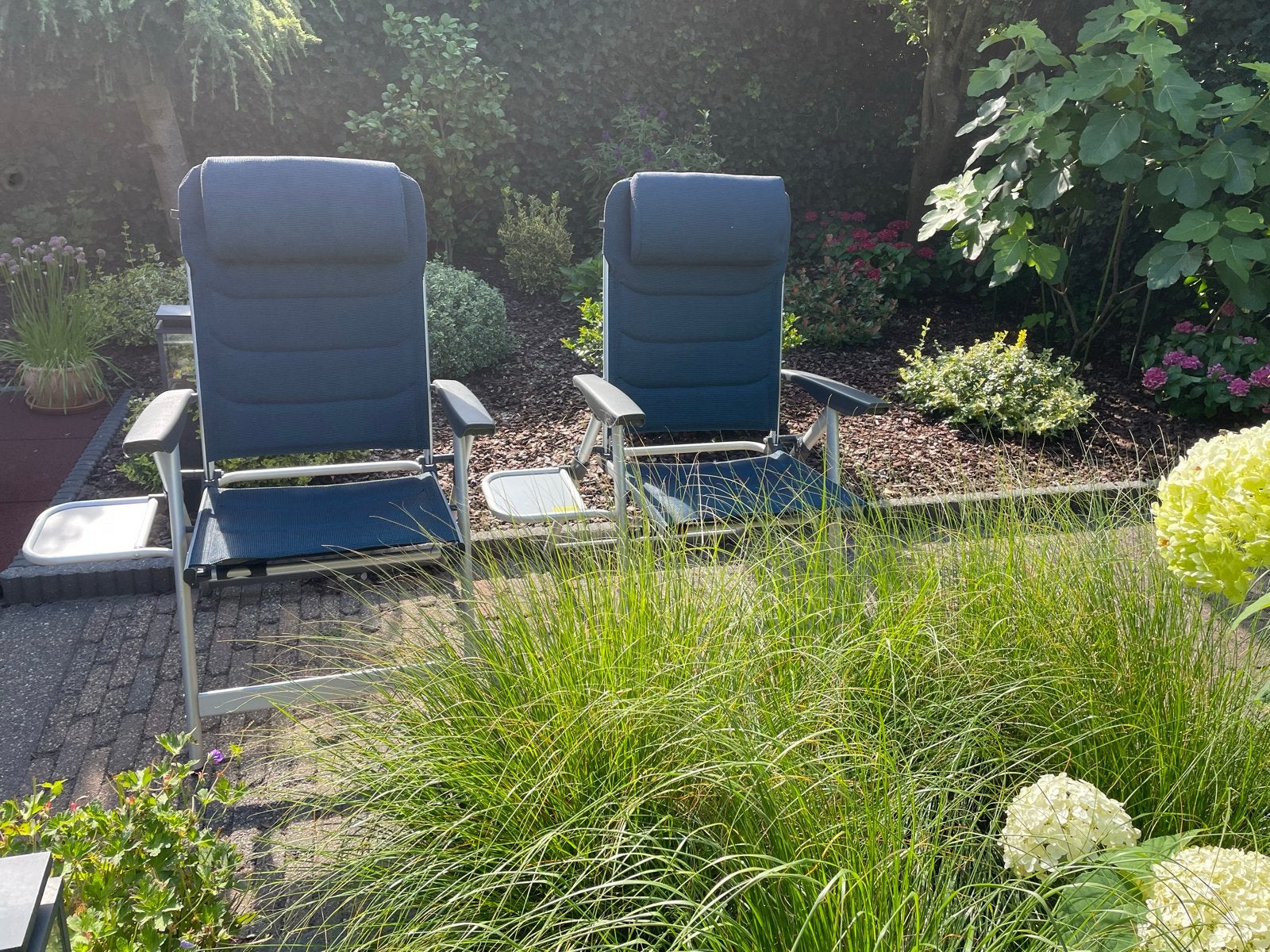 Twee ANWB Verona Campingstoelen met zijtafel - Human Nature, Ophalen, Zo goed als nieuw