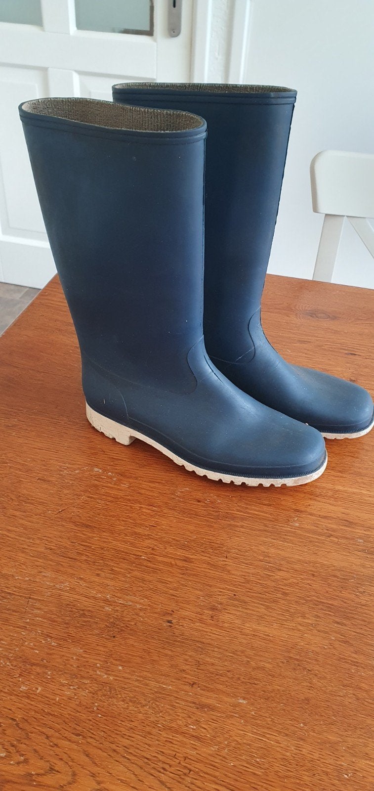 Donkerblauwe regenlaarzen - Maat 40, Ophalen, Gedragen, Blauw, Regenlaarzen