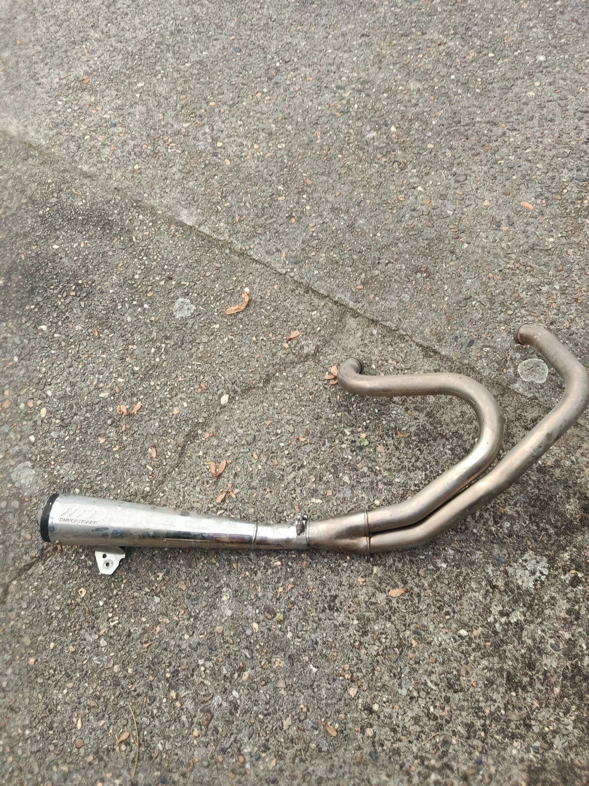 uitlaat Harley sportster evo supertrapp 2/1 rvs, Ophalen