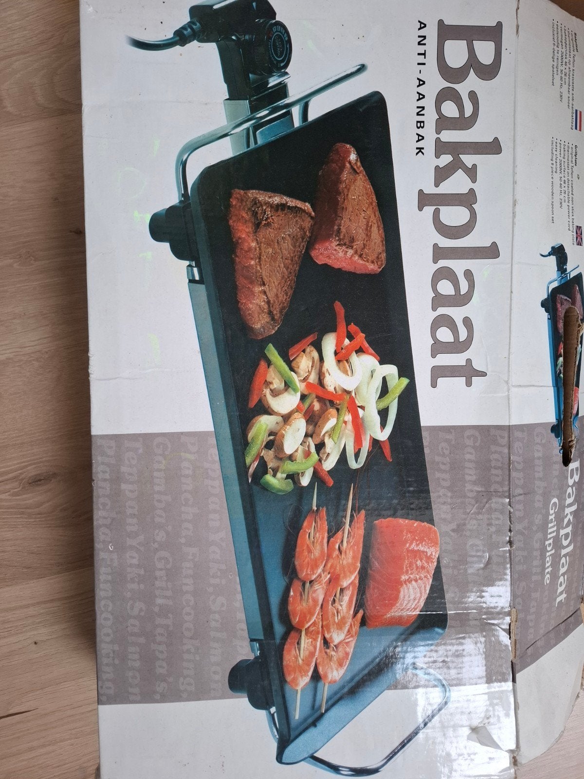 Bakplaat - Anti-aanbak - Teppanyaki - Grillplaat, Witgoed en Apparatuur, Ophalen of Verzenden, Gebruikt, Tafelgrill