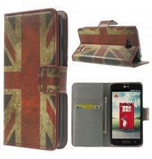 Telefoonhoesje UK VLAG PRINT WALLET HOESJE LG L90, Ophalen of Verzenden, Nieuw, Hoesje of Tasje