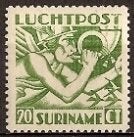 Suriname Luchtpost 15 postfris Indische Druk 1941, Postzegels en Munten, Postzegels | Suriname, Ophalen of Verzenden, Postfris