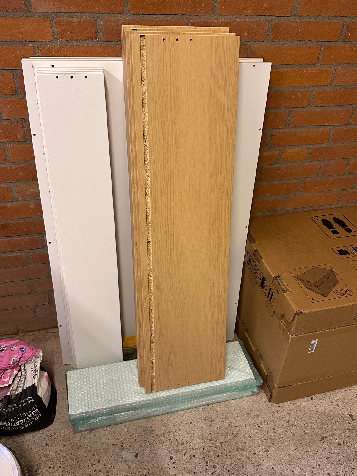 4x IKEA Malm bedlades, Ophalen, Gebruikt, Beige, Tweepersoons