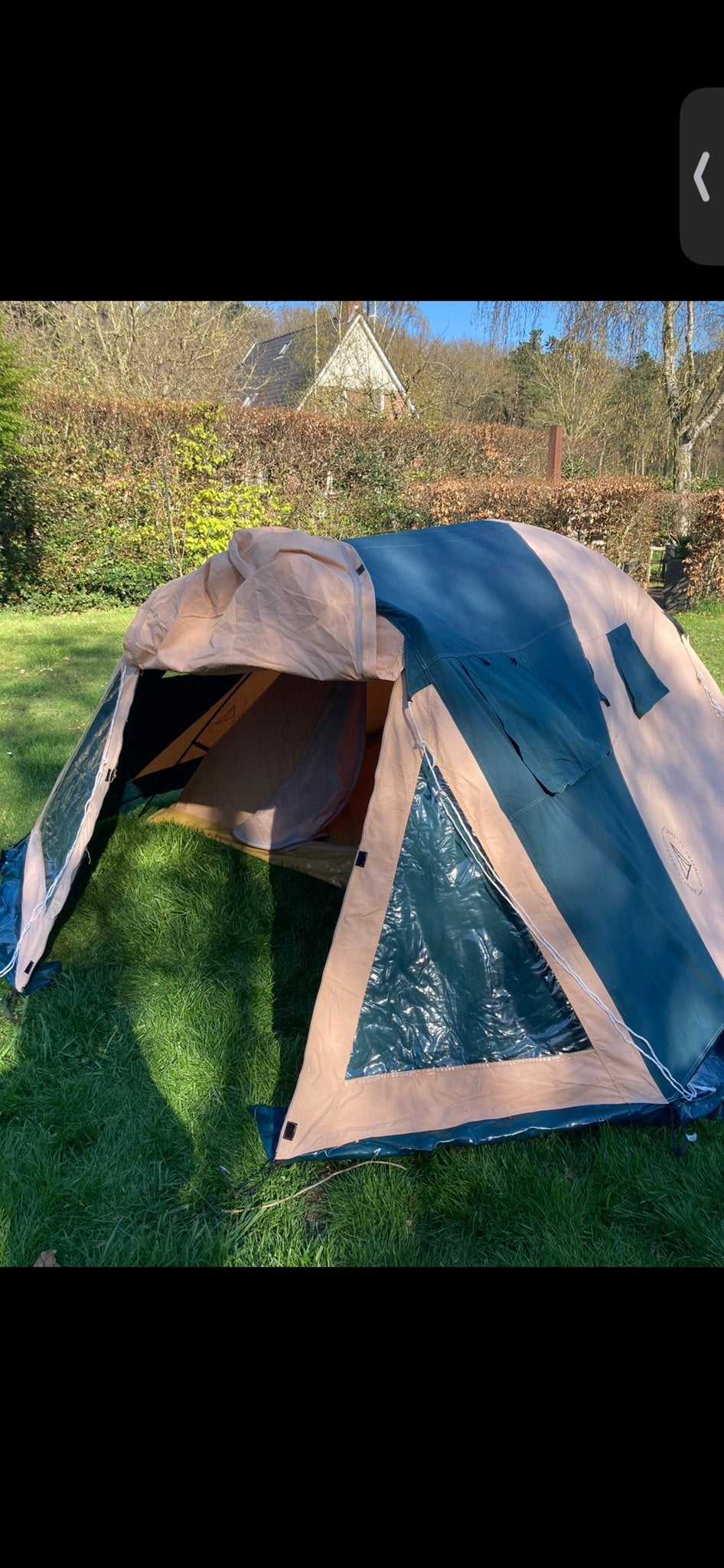 Ruime koepeltent voor ruim 4 personen, Caravans en Kamperen, Tenten, Ophalen, Gebruikt, Tot en met 4