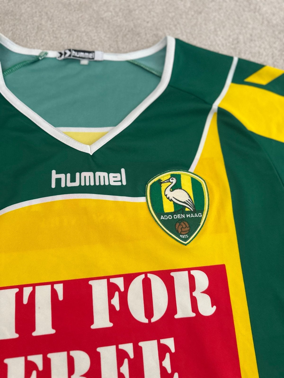 ADO Den Haag Thuisshirt Hummel - Maat xl 2009/2010, Kleding | Heren, Maat 52/54 (L), Ophalen of Verzenden, Voetbal, Gedragen