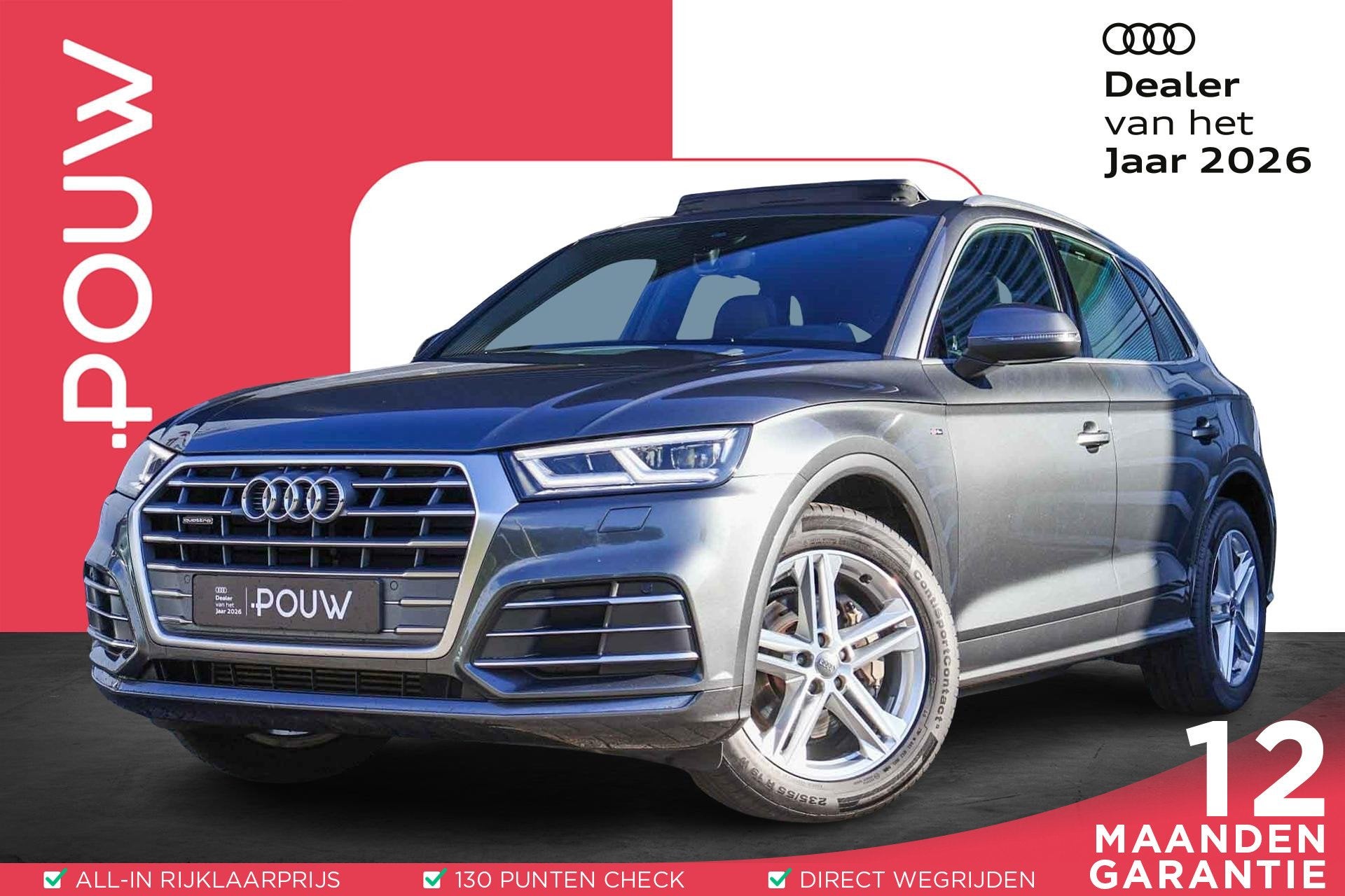 Audi Q5 2.0 TFSI 252pk quattro Sport | Luchtvering | Panoram, Auto's, Automaat, 12 maanden, Gebruikt, 4 cilinders