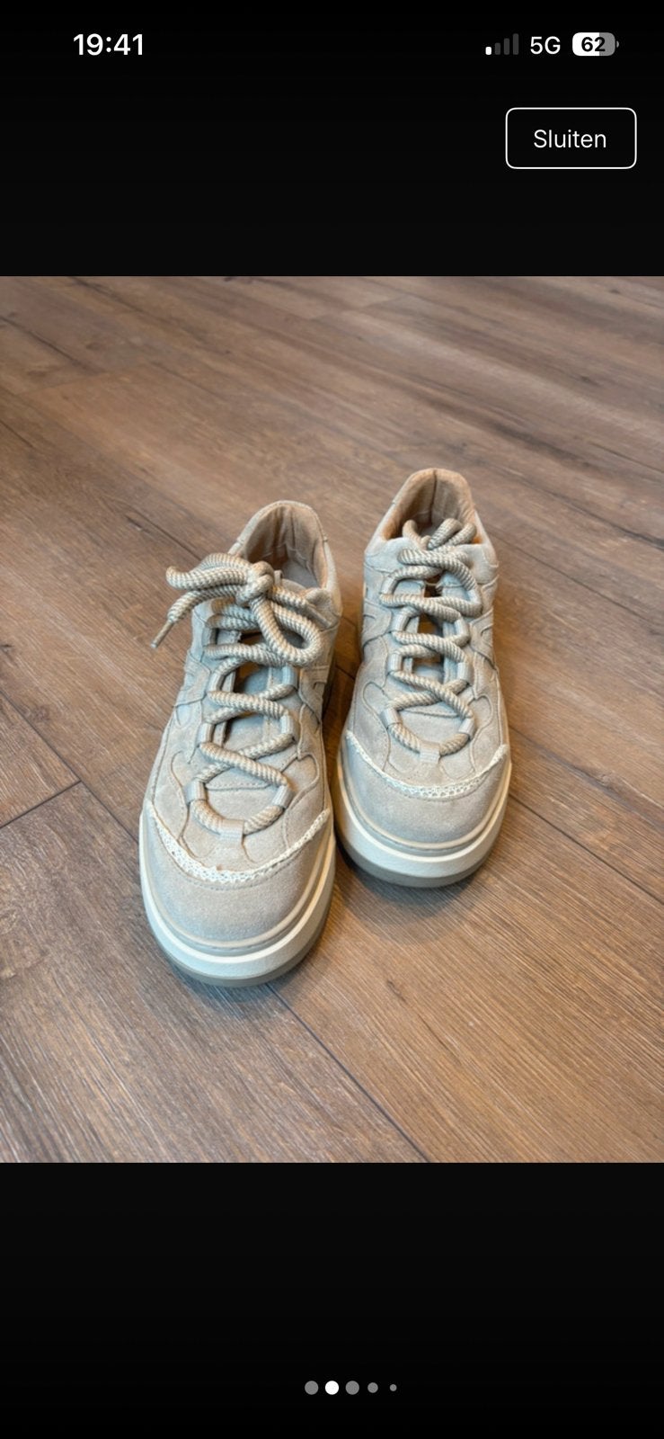 DWRS sneakers maat 41, Ophalen of Verzenden, Zo goed als nieuw, Beige, Sneakers of Gympen