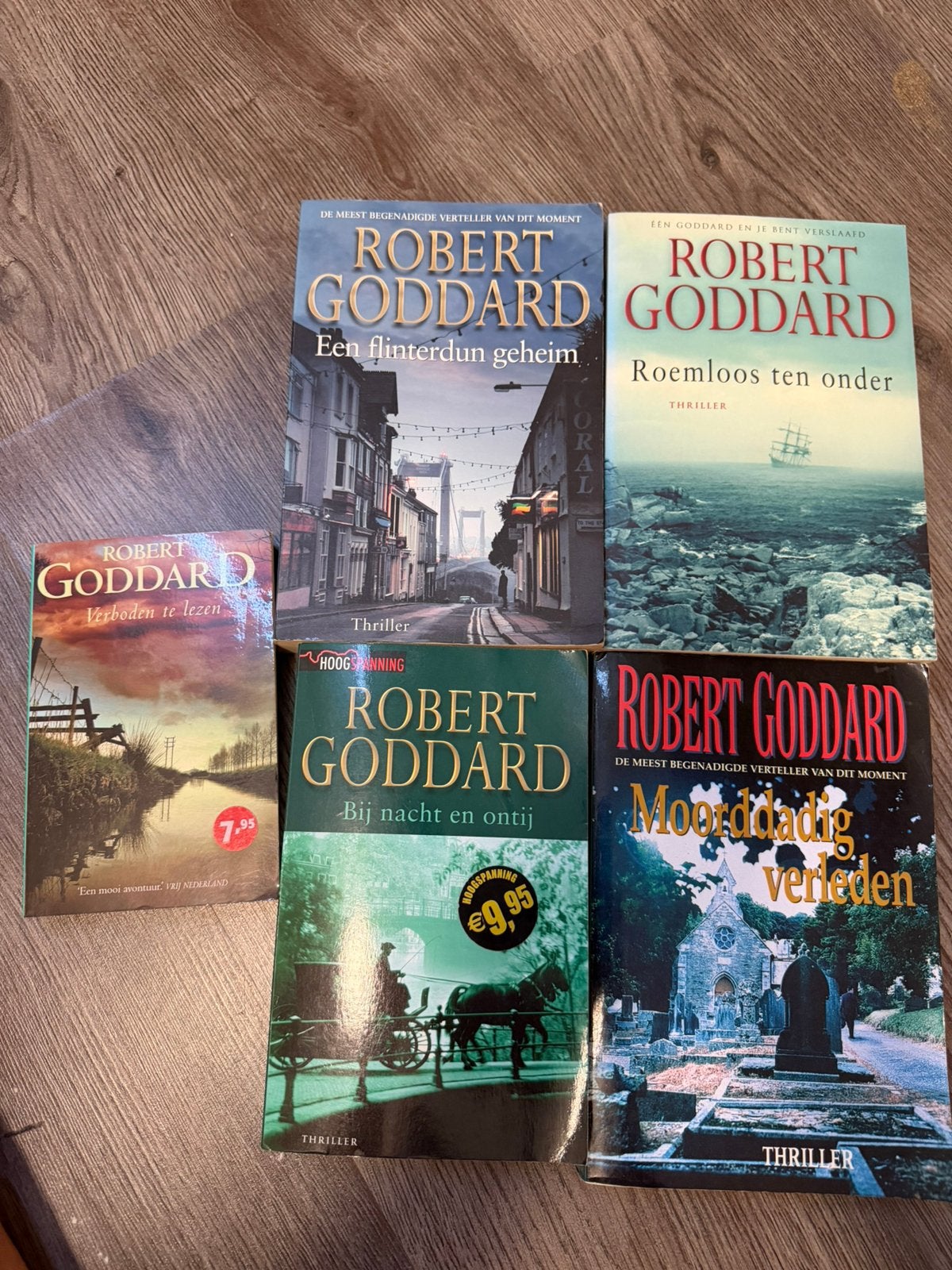 Bundel van 5 Nederlandstalige thrillers van Robert Goddard, Ophalen of Verzenden, Gelezen, R. Goddard