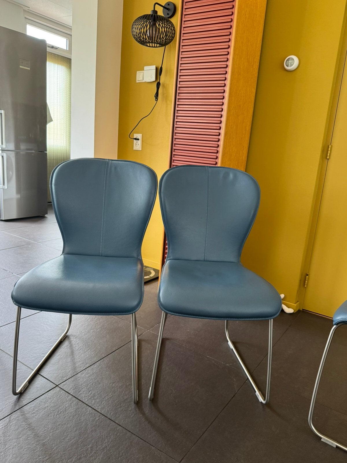 6 leren stoelen van bert plantagie, Ophalen, Zo goed als nieuw