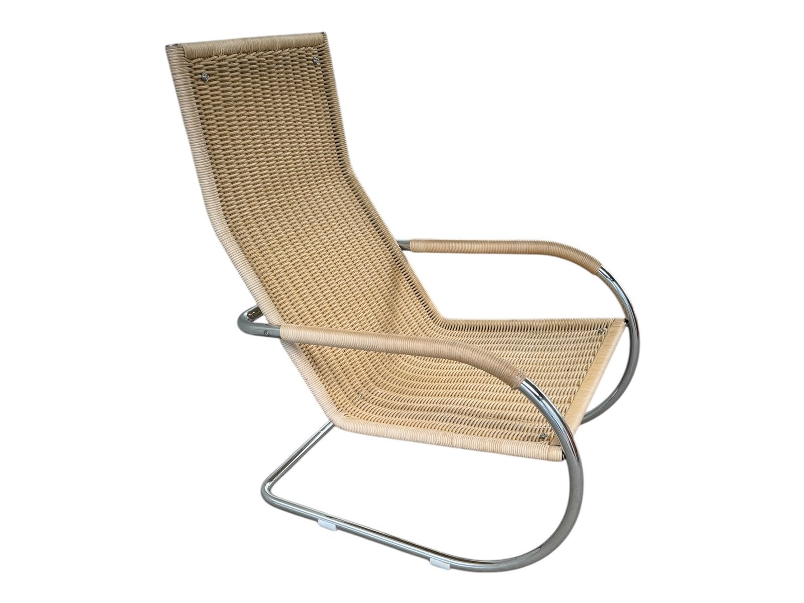 Klassieke stalen buis fauteuil van  fabrikant Tecta, Ophalen of Verzenden, Zo goed als nieuw, Kunststof